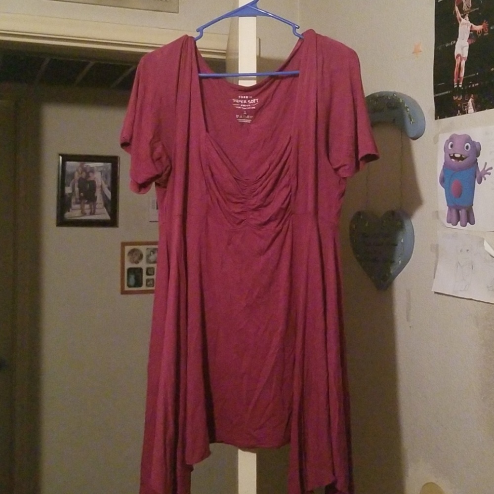 Torrid asymmetrical blouse